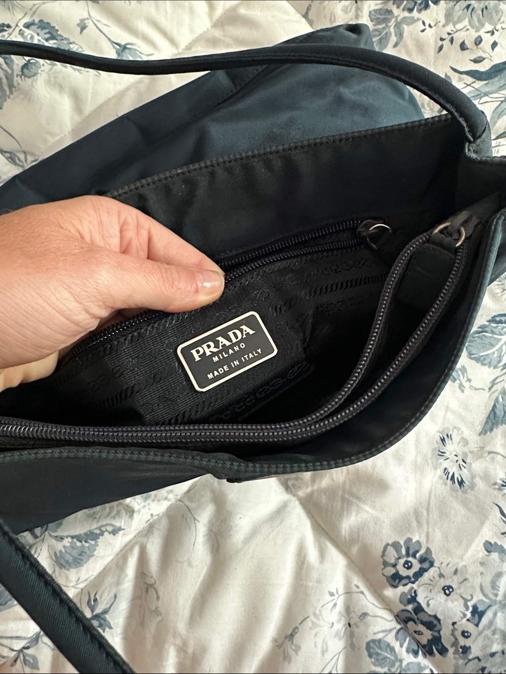 Prada Tessuto Nylon Flat Navy Messenger Bag - Picture 5 of 8